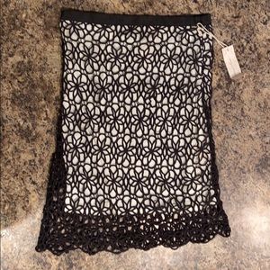 Fitted crochet knit skirt- NWT